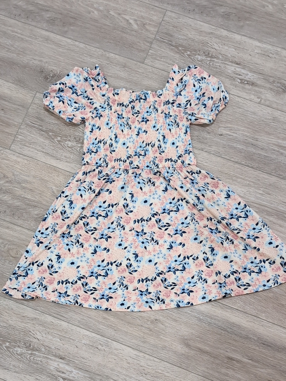 BCBGirls Pink Floral Smocked Dress